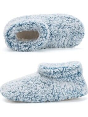 Fuzzy Fleece Bootie Slippers Cozy Warm Winter House Shoes